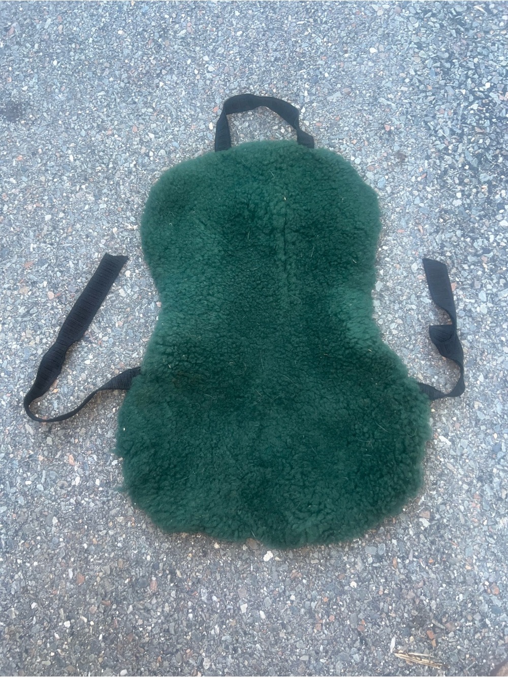 16” Green Genuine Sheepskin Saddle Seat Cover